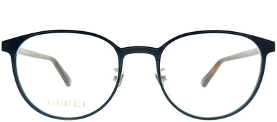 Gucci GG 0293O 004 Round Metal Blue Eyeglasses with Demo Lens