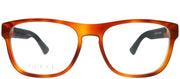 Gucci GG 0173O 002 Rectangle Acetate Tortoise/ Havana Eyeglasses with Demo Lens