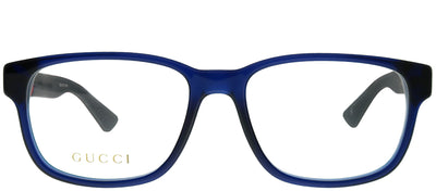 Gucci GG 0011O 004 Square Acetate Blue Eyeglasses with Demo Lens