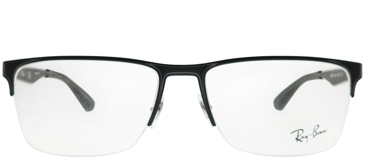 Ray-Ban RX 6335 2503 Rectangle Metal Black Eyeglasses with Demo Lens