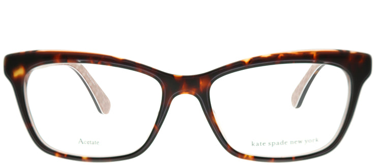 Kate Spade KS Cardea ONS Rectangle Plastic Tortoise/ Havana Eyeglasses with Demo Lens