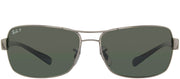 Ray-Ban Active Life RB 3379 004/58 Sport Metal Ruthenium/ Gunmetal Sunglasses with Green Polarized Lens