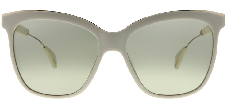 Police Affair 2 SPL 621 3GFG Square Plastic Ivory Sunglasses with Brown Gradient Lens