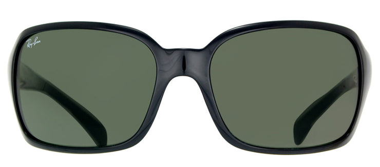 Ray-Ban RB 4068 601 Rectangle Plastic Black Sunglasses with Green Lens
