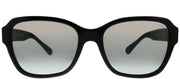 Coach L1010 HC 8232 551011 Rectangle Plastic Black Sunglasses with Dark Grey Gradient Lens