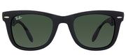 Ray-Ban Folding Wayfarer RB 4105 601S Wayfarer Plastic Black Sunglasses with Green Lens
