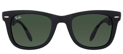 Ray-Ban RB 4105 601S Wayfarer Plastic Black Sunglasses with Green Lens