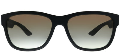 Prada Linea Rossa Lifestyle PS 03QS DG00A7 Rectangle Plastic Black Sunglasses with Grey Gradient Lens