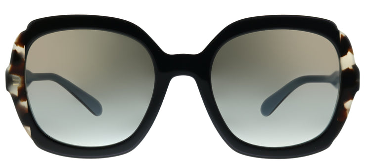 Prada PR 16US KHR0A7 Square Plastic Black Sunglasses with Grey Gradient Lens