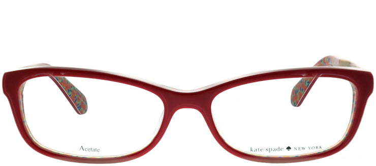 Kate Spade KS Jessalyn XSU Rectangular Plastic Burgundy/ Red Eyeglasses with Demo Lens