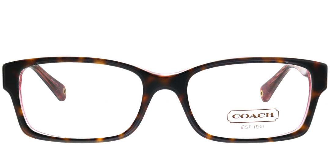 New Coach Brooklyn HC 6040 5115 Tortoise Pink Plastic Rectangle Eyeglasses 52mm side_106_82_1080x.jpg?v=1590583426 main image 3