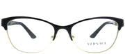 Versace VE 1233Q 1366 Cat-eye Metal Black Eyeglasses with Demo Lens