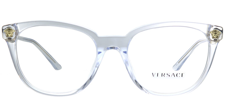 Versace VE 3242A 148 Round Plastic Clear Eyeglasses with Demo Lens