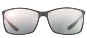 Ray-Ban Lightweight RB 4179 601S82 Square Plastic Black Sunglasses with Silver Polarized Lens