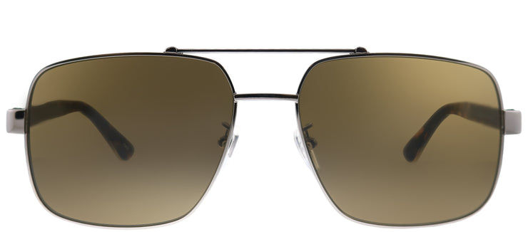 Gucci GG 0529S 002 Aviator Metal Silver Sunglasses with Brown Lens