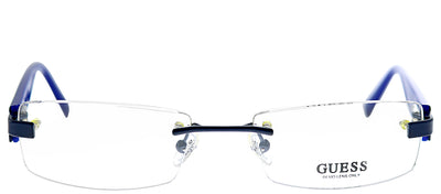 Guess GU 1630 BL Rimless Metal Blue Eyeglasses with Demo Lens