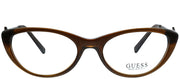Guess GU 2257 Brn Cat-Eye Plastic Brown Eyeglasses with Demo Lens