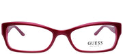 Guess GU 2261 BU Rectangle Plastic Burgundy/ Red Eyeglasses with Demo Lens