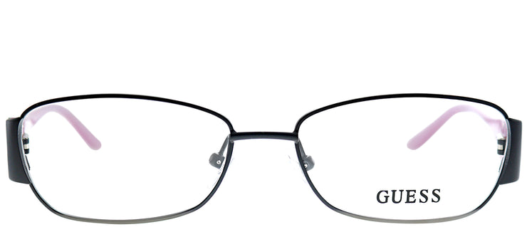 Guess GU 2307 BLK Rectangle Metal Black Eyeglasses with Demo Lens