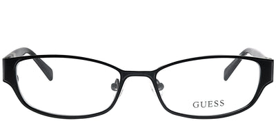 Guess GU 2412 Blk Rectangle Metal Black Eyeglasses with Demo Lens