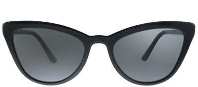 Prada Catwalk PR 01VS 1AB5S0 Cat-Eye Plastic Black Sunglasses with Grey Lens