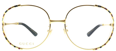Gucci GG 0596OA 003 Round Metal Gold Eyeglasses with Demo Lens