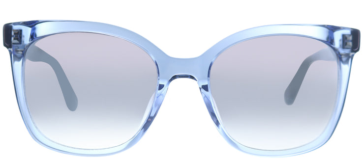 Kate Spade KS Kiya PJP Cat-Eye Plastic Blue Sunglasses with Silver Mirror Lens