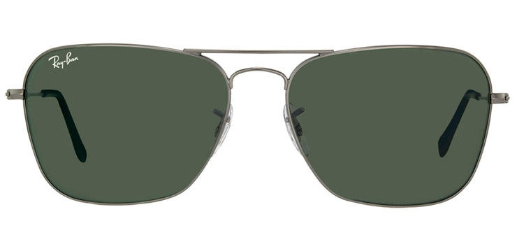 Ray-Ban RB 3136 004 Aviator Metal Ruthenium/ Gunmetal Sunglasses with Green Lens