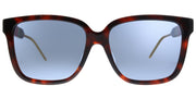 Gucci GG 0599SA 002 Square Acetate Tortoise/ Havana Sunglasses with Blue Lens
