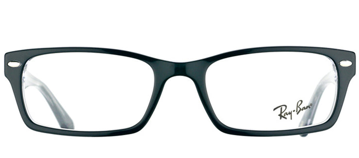 Ray-Ban RX 5206 2034 Rectangle Plastic Black Eyeglasses with Demo Lens