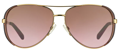 Michael Kors Chelsea MK 5004 101414 Aviator Metal Brown Sunglasses with Rose Gradient Lens
