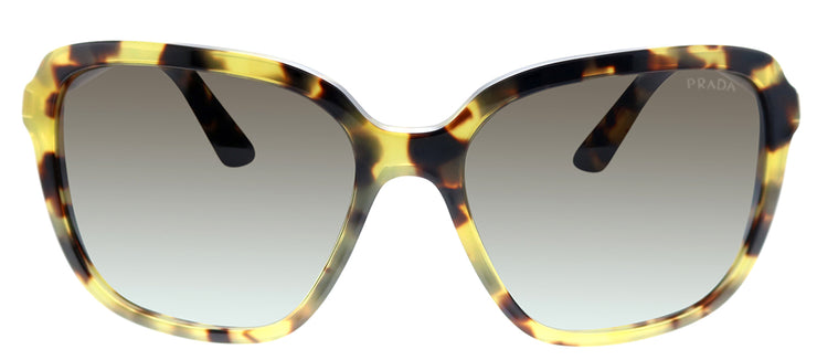Prada PR 10VS 7S00A7 Square Plastic Tortoise Sunglasses with Grey Gradient Lens