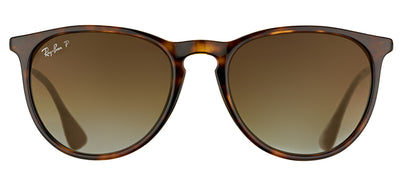 Ray-Ban Erika RB 4171 710/T5 Oval Plastic Tortoise/ Havana Sunglasses with Brown Gradient Polarized Lens