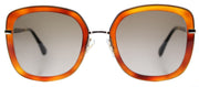 Jimmy Choo JC Glenn QAN Square Plastic Tortoise/ Havana Sunglasses with Brown Gradient Lens