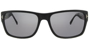 Tom Ford Mason TF 445 02D Rectangle Metal Black Sunglasses with Grey Polarized Lens