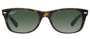 Ray-Ban RB 2132 902/58 Wayfarer Plastic Tortoise/ Havana Sunglasses with Green Polarized Lens