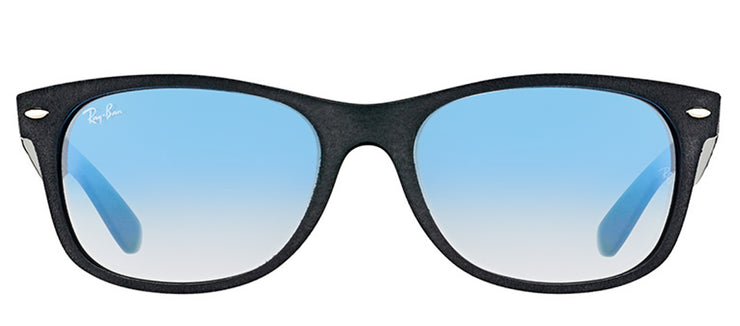 Ray-Ban New Wayfarer RB 2132 62423F Wayfarer Plastic Black Sunglasses with Blue Gradient Lens