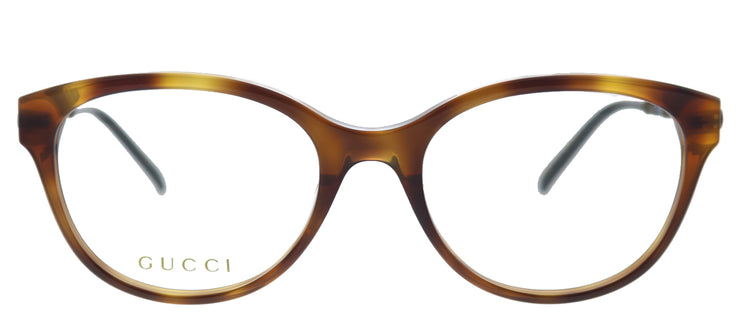 Gucci GG 0656O 002 Cat-Eye Acetate Havana Eyeglasses with Demo Lens