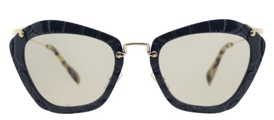 Miu Miu MU 10NS USZ5J2 Fashion Plastic Blue Sunglasses with Light Brown Lens