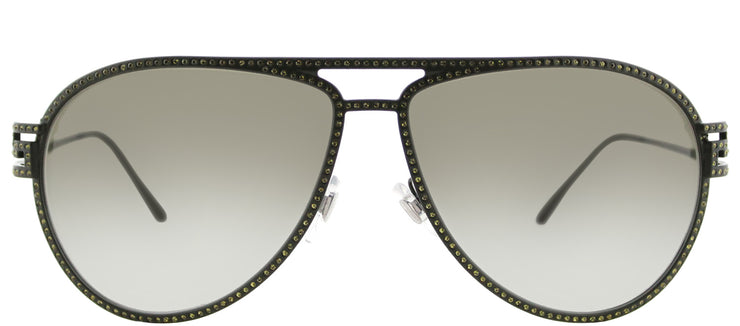 Versace Greca Stars VE 2171B 13928E Aviator Metal Green Sunglasses with Green Gradient Lens