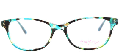 Lilly Pulitzer LP Brynn AQ Cat-Eye Plastic Blue Eyeglasses with Demo Lens