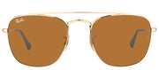 Ray-Ban RB 3557 001/33 Square Metal Gold Sunglasses with Brown Lens