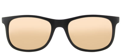 Ray-Ban Junior RJ 9062 70132Y Square Plastic Black Sunglasses with Copper Flash Mirror Lens