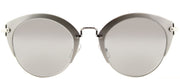 Miu Miu NIOR MU 53RS VAE2B0 Cat-Eye Metal Silver Sunglasses with Silver Mirror Lens