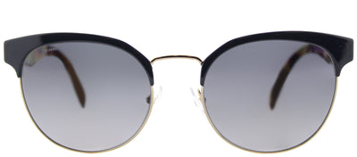 Prada PR 61TS VH85W1 Square Metal Blue Sunglasses with Grey Gradient Lens