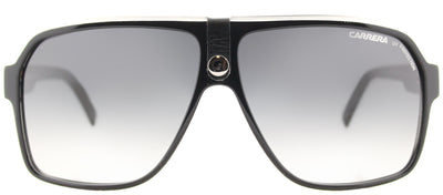 Carrera CA Carrera33 8V6 9O Aviator Plastic Black Sunglasses with Dark Grey Gradient Lens