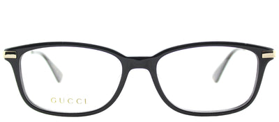 Gucci Asian Fit GG 0112OA 001 Rectangle Acetate Black Eyeglasses with Demo Lens