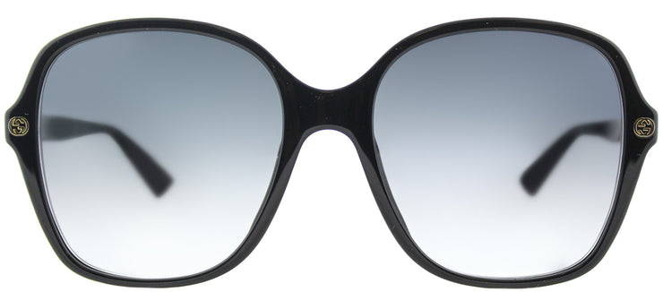 Gucci GG 0092S 001 Square Acetate Black Sunglasses with Grey Gradient Lens