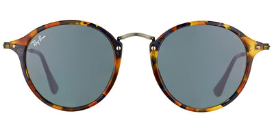 Ray-Ban RB 2447 1158R5 Round Plastic Tortoise/ Havana Sunglasses with Blue Lens