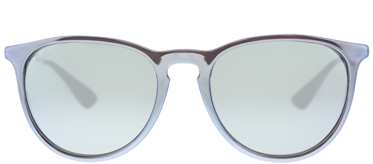 Ray-Ban Erika RB 4171 631930 Oval Plastic Grey Sunglasses with Silver Mirror Lens